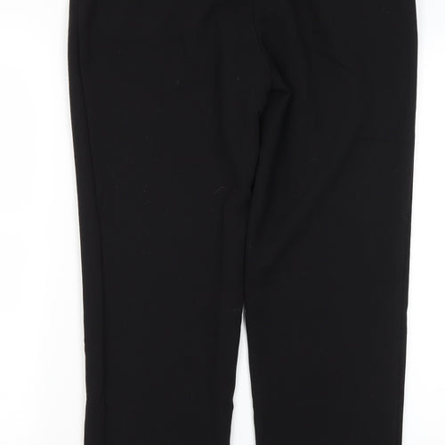 M&S Womens Black  Polyester Dress Pants Trousers Size 12 L28.5 in Regular