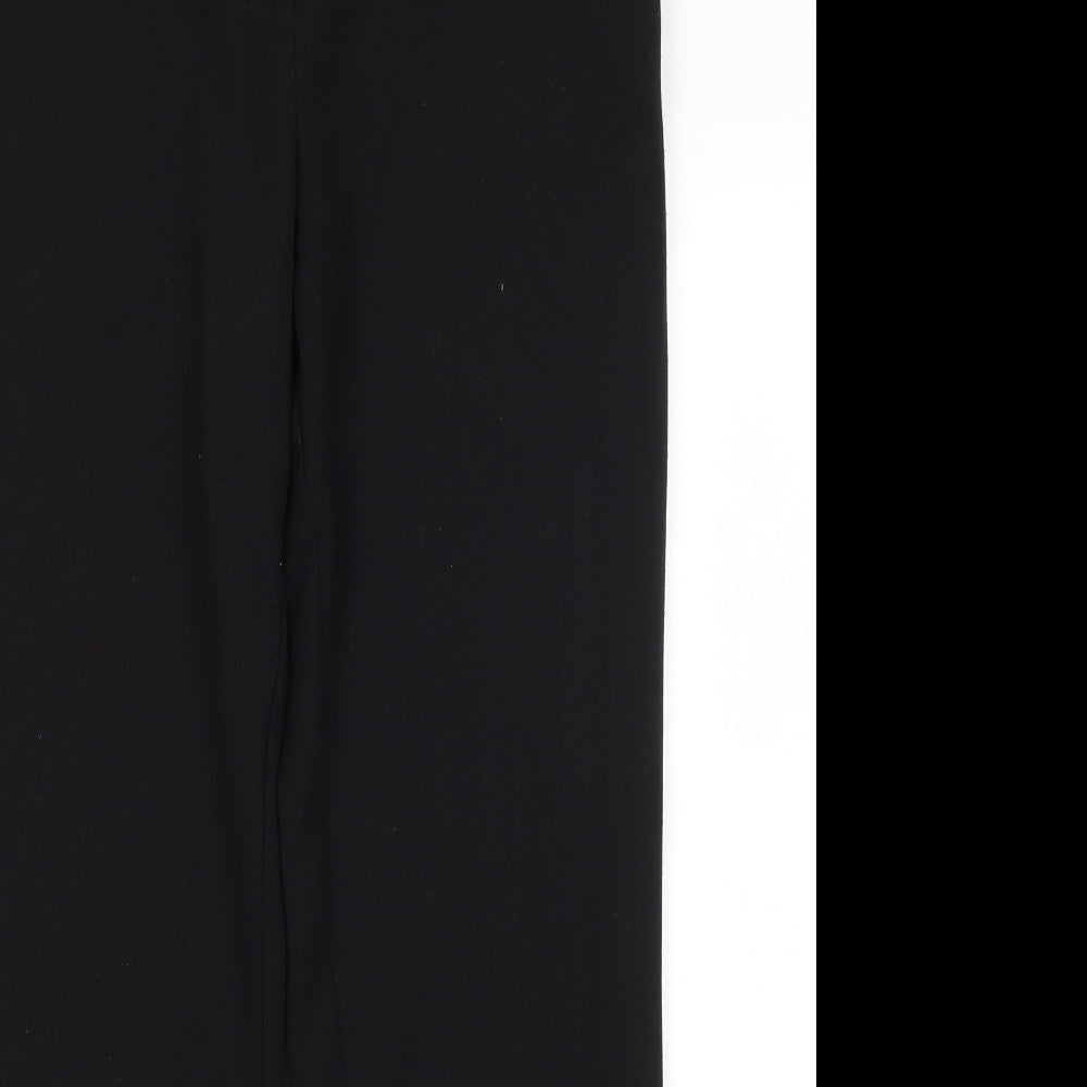 M&S Womens Black  Polyester Dress Pants Trousers Size 12 L28.5 in Regular