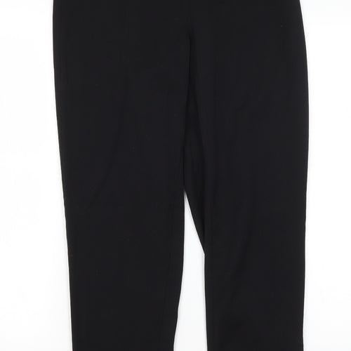 TU Womens Black  Polyester Trousers  Size 10 L20 in Regular