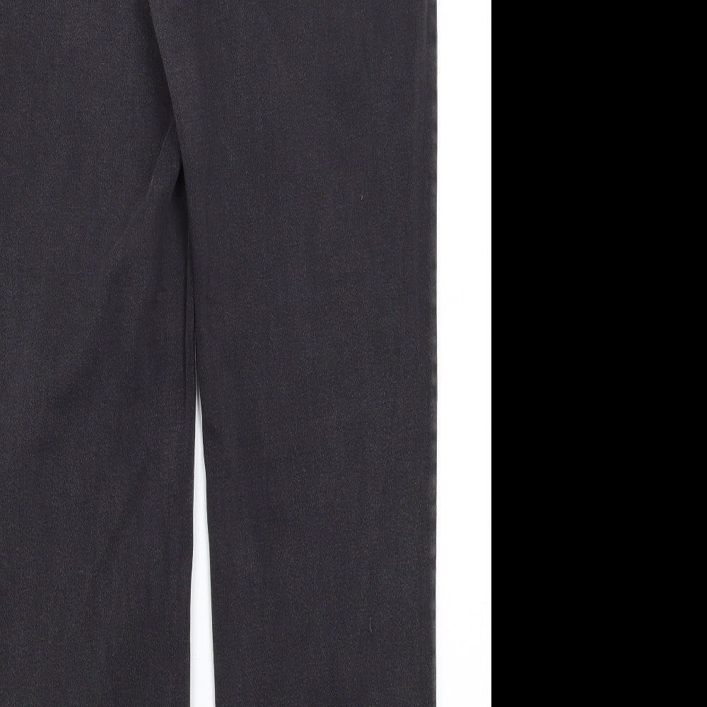 Per Una Womens Grey  Cotton Straight Jeans Size 16 L28 in Regular