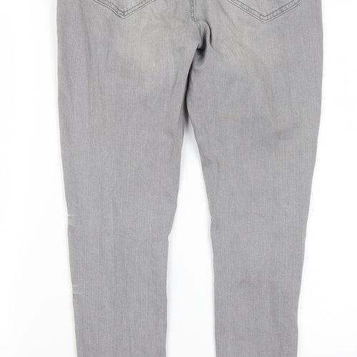 Denim Co Womens Grey  Cotton Skinny Jeans Size 12 L29 in Regular