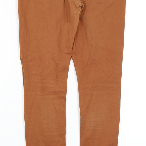 Urban Bliss Womens Brown  Cotton Trousers  Size 10 L28 in Regular
