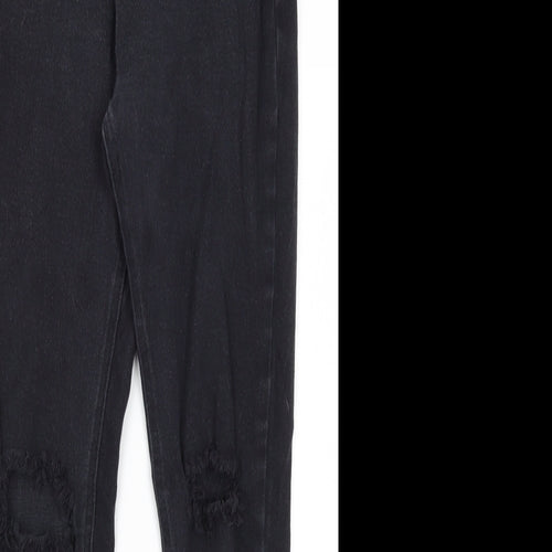 Pretty Little Thing Womens Black  Cotton Skinny Jeans Size 12 L26.5 in Regular