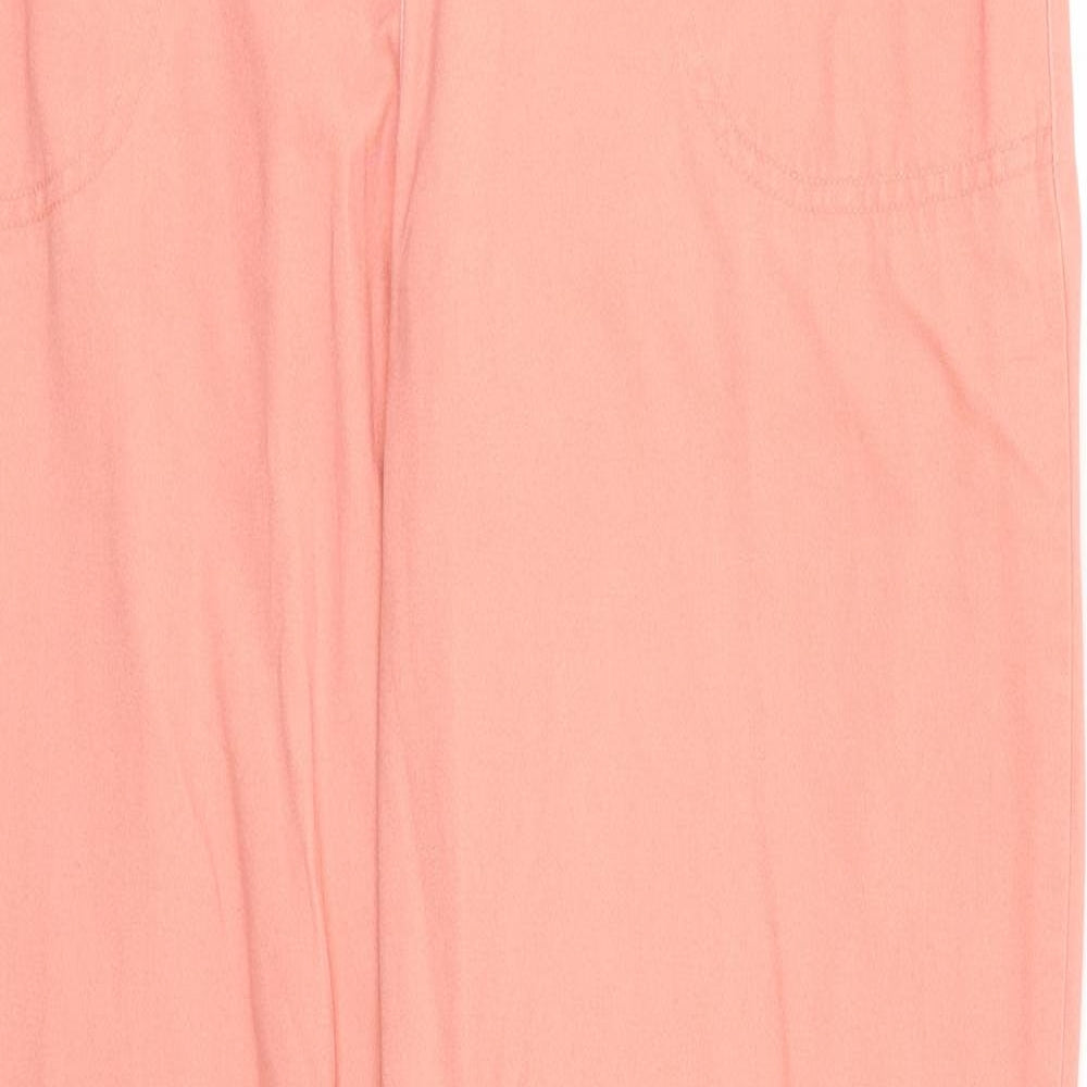 Cotton Traders Womens Pink  Cotton Chino Trousers Size 14 L31 in Regular
