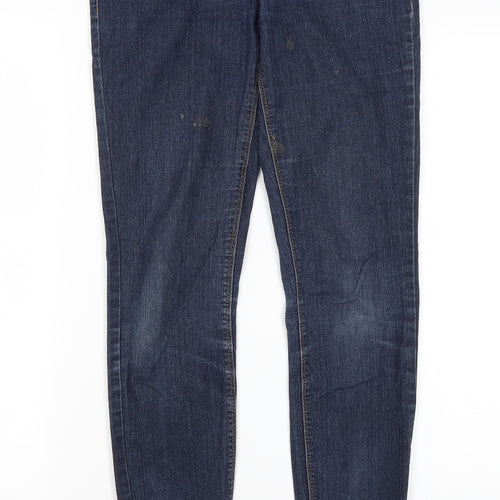 New Look Womens Blue  Cotton Skinny Jeans Size 10 L30.5 in Regular