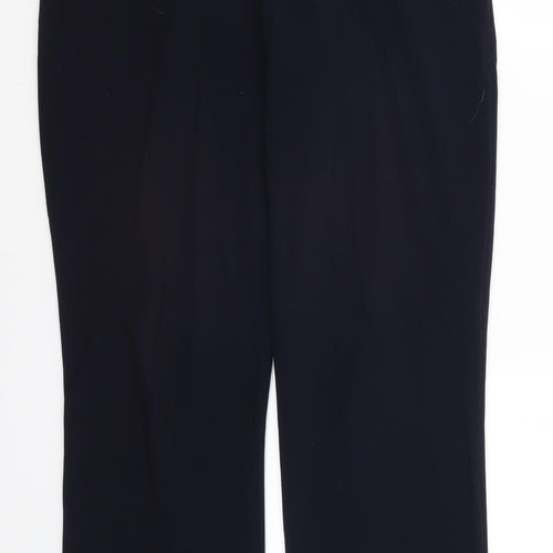 M&S Womens Blue  Polyester Dress Pants Trousers Size 12 L31 in Regular
