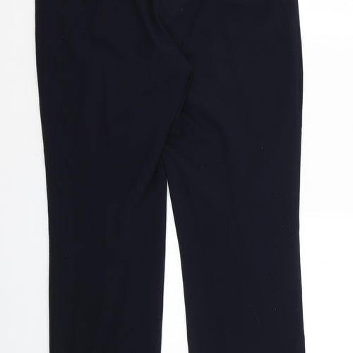 M&S Womens Blue  Polyester Dress Pants Trousers Size 12 L31 in Regular