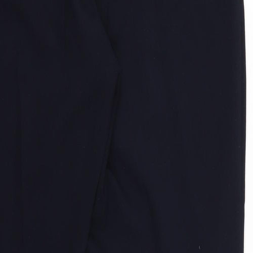 M&S Womens Blue  Polyester Dress Pants Trousers Size 12 L31 in Regular