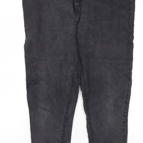 F&F Womens Grey  Cotton Skinny Jeans Size 16 L27 in Regular
