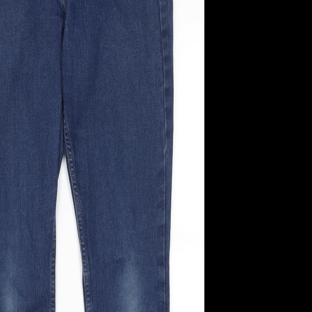 H&M Womens Blue  Cotton Straight Jeans Size 28 in L27 in Regular