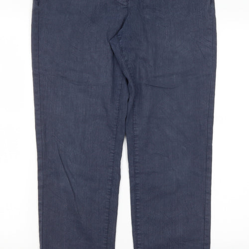 Brandtex Womens Blue  Cotton Straight Jeans Size 10 L28 in Regular