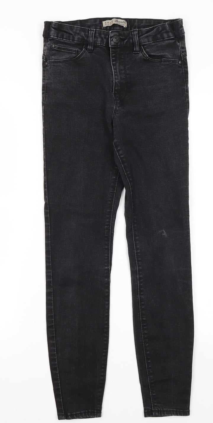 Denim Co Womens Black Cotton Skinny Jeans Size 10 L27 in Regular