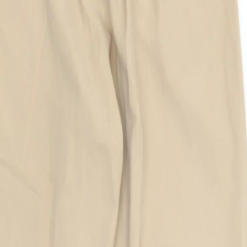 M&S Womens Brown  Polyester Trousers  Size 14 L29.5 in Regular