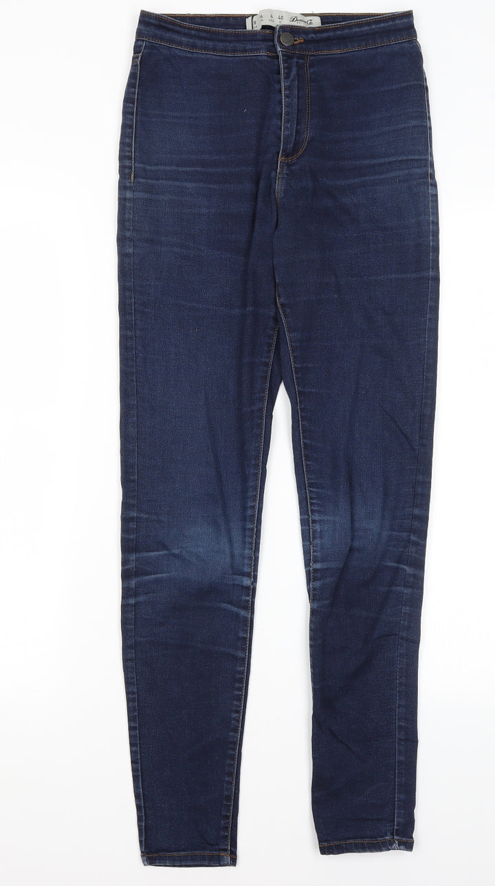 Denim Co Womens Blue Cotton Skinny Jeans Size 8 L29 in Regular