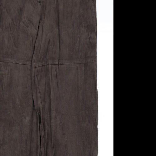 Preworn Womens Brown  Viscose Trousers  Size 16 L30 in Regular