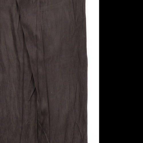 Preworn Womens Brown  Viscose Trousers  Size 16 L30 in Regular