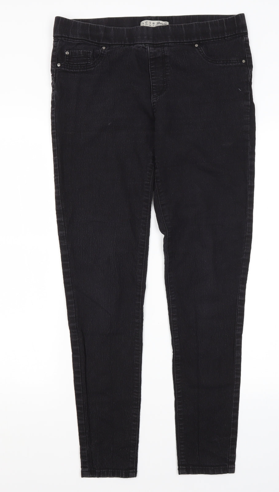 Denim Co Womens Black  Cotton Jegging Jeans Size 14 L29 in Regular