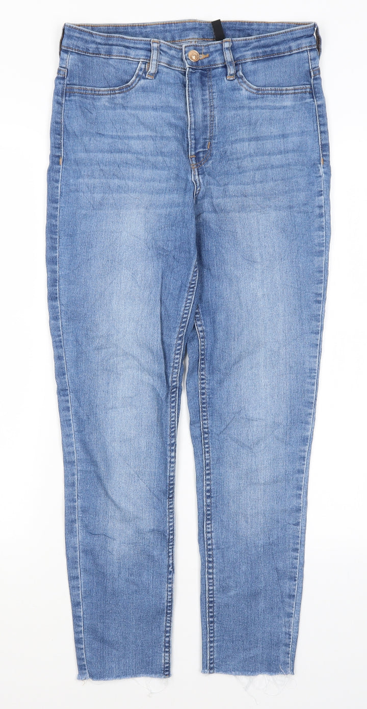 Divided Womens Blue  Cotton Skinny Jeans Size 10 L25 in Regular