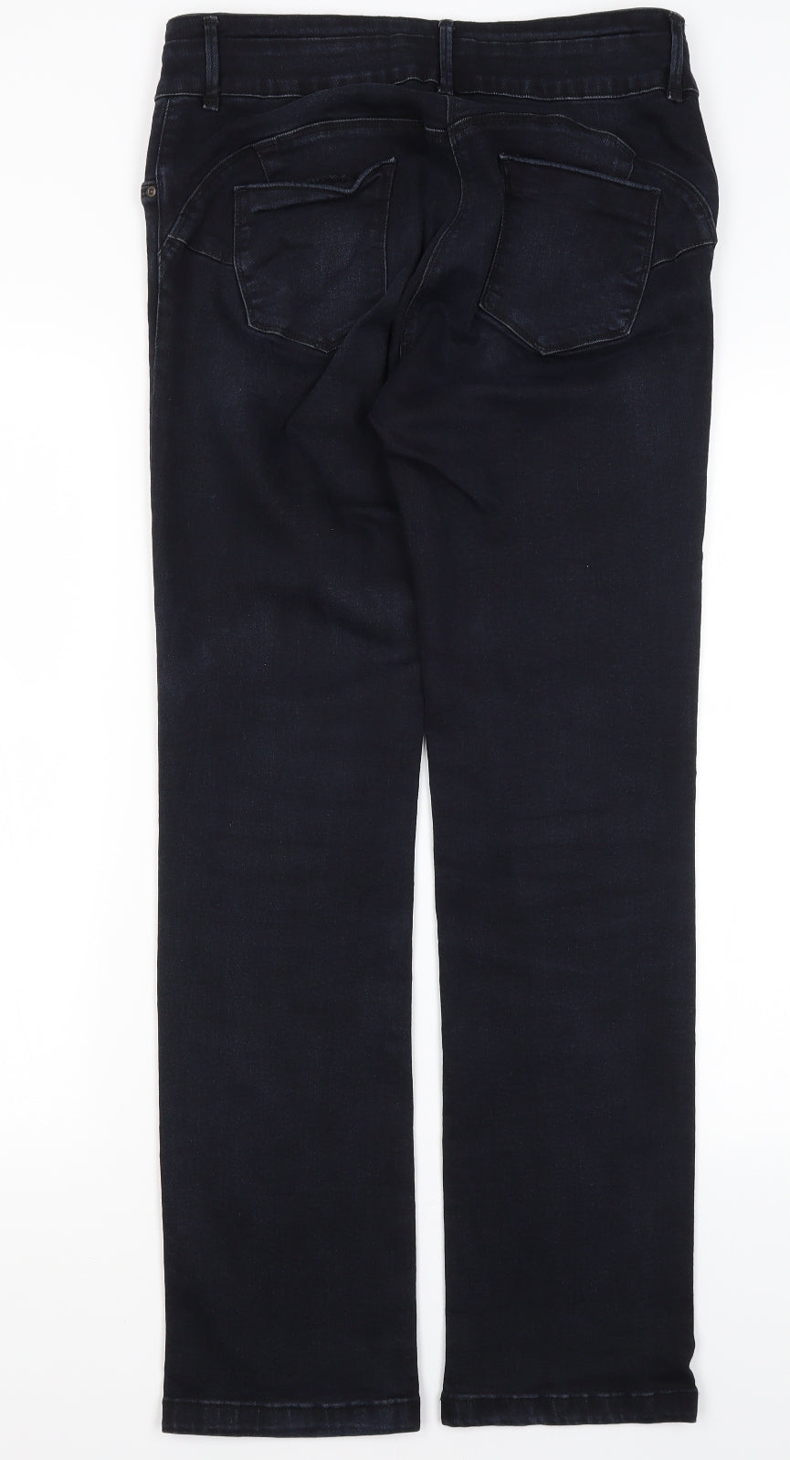 NEXT Womens Blue  Cotton Straight Jeans Size 14 L30 in Regular