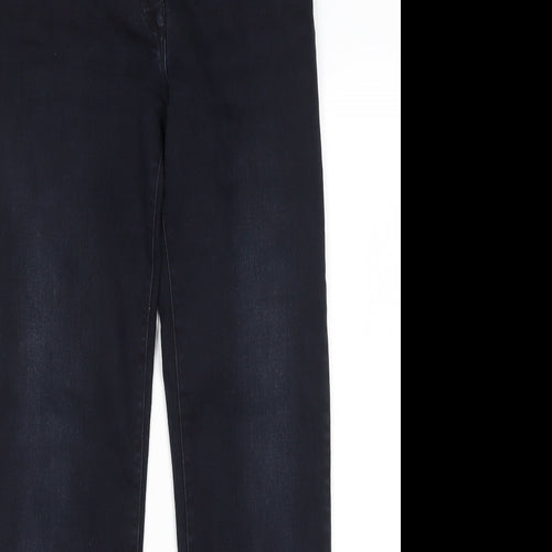 NEXT Womens Blue  Cotton Straight Jeans Size 14 L30 in Regular