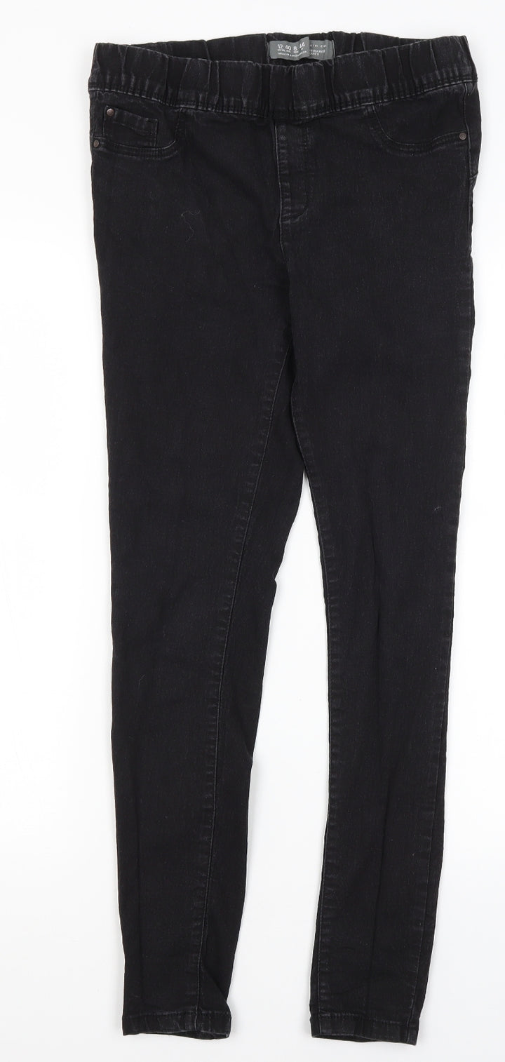 Denim Co Womens Black Cotton Jegging Jeans Size 12 L27 in Regular