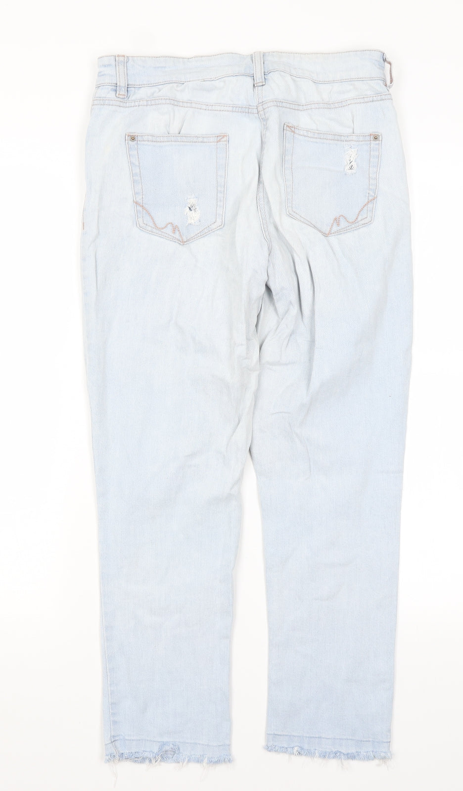 NEXT Womens Blue  Cotton Cropped Jeans Size 8 L24 in Regular