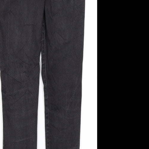 Matalan Womens Grey  Cotton Skinny Jeans Size 12 L28 in Regular