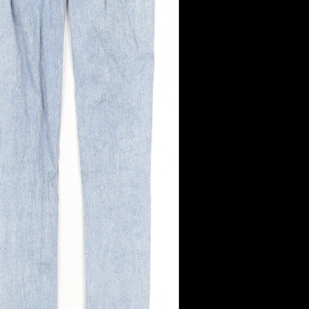 H&M Womens Blue  Cotton Skinny Jeans Size 26 in L30 in Regular