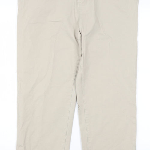 Alexara Womens Beige  Cotton Trousers  Size 18 L28 in Regular