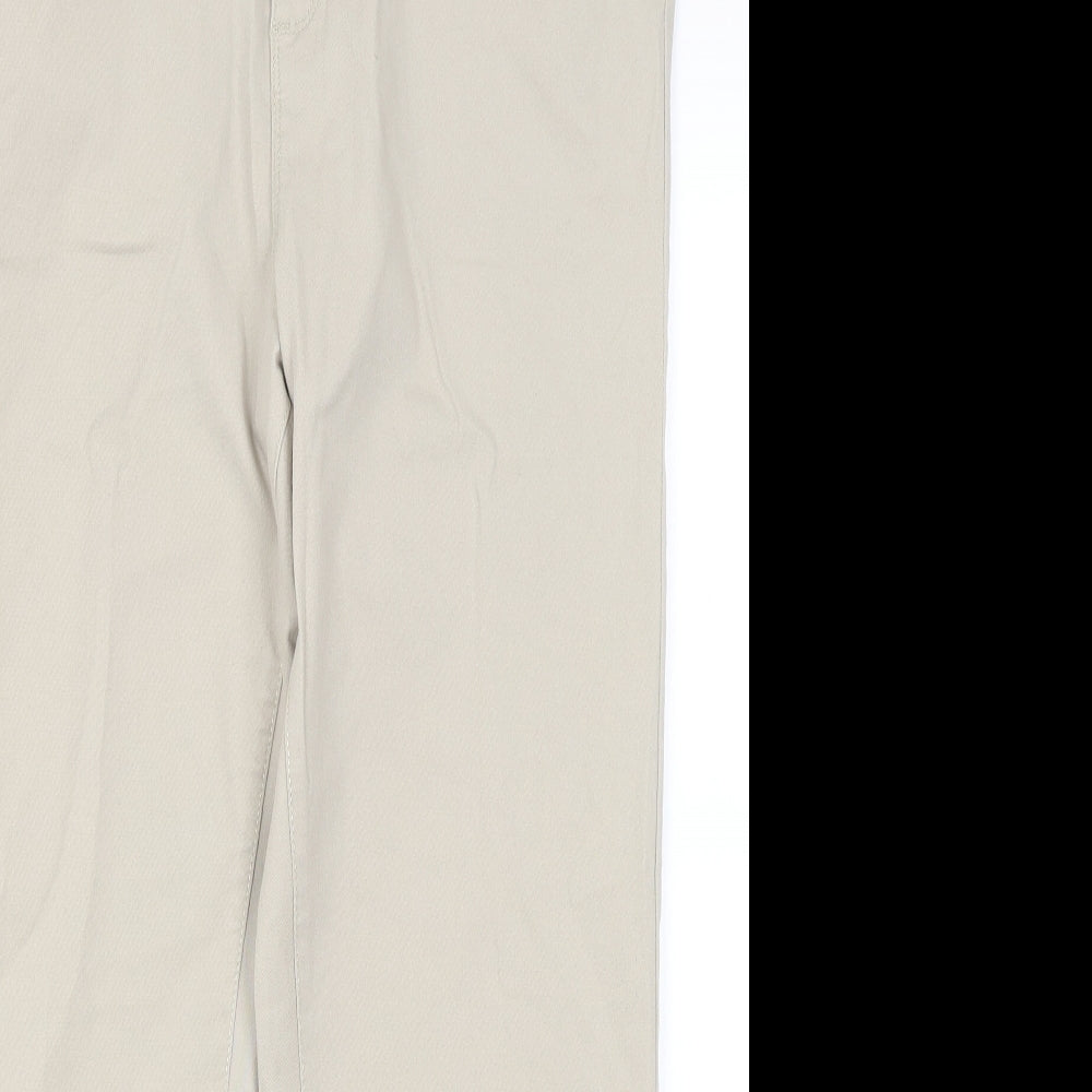 Alexara Womens Beige  Cotton Trousers  Size 18 L28 in Regular