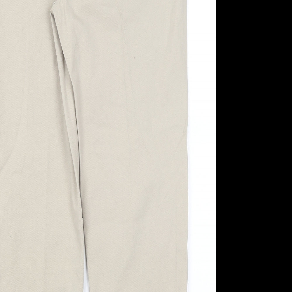 Alexara Womens Beige  Cotton Trousers  Size 18 L28 in Regular