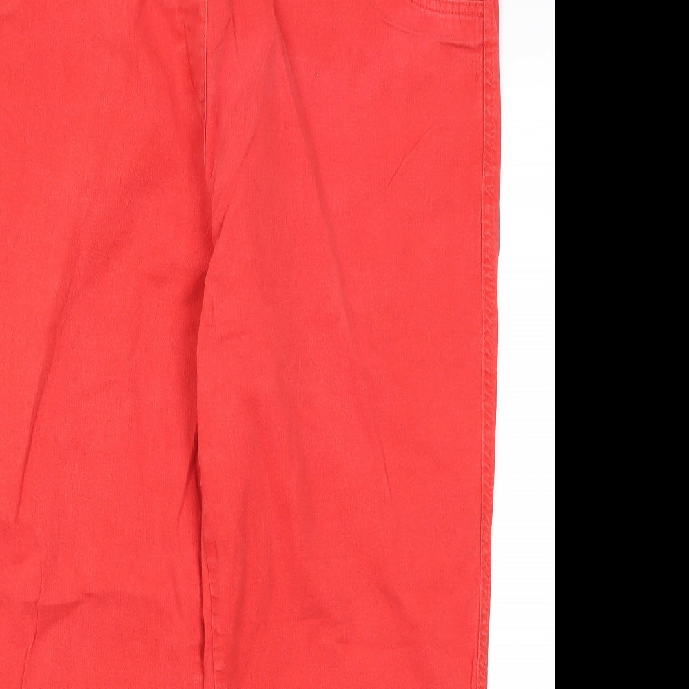 George Womens Red  Cotton Cropped Jeans Size 22 L22 in Regular
