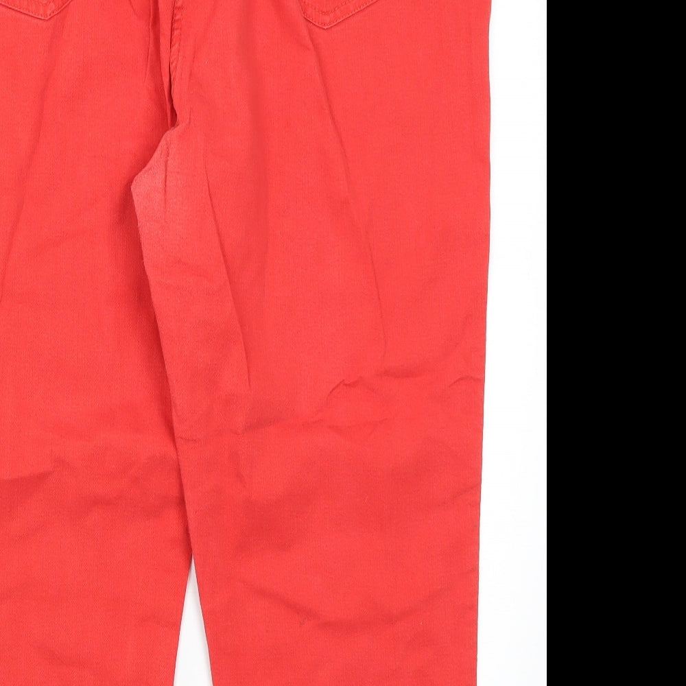 George Womens Red  Cotton Cropped Jeans Size 22 L22 in Regular