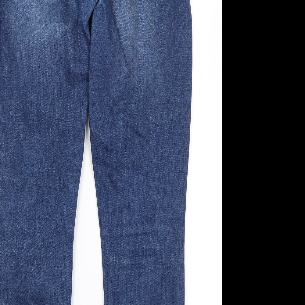 Oasis Womens Blue  Cotton Cropped Jeans Size 10 L24 in Regular