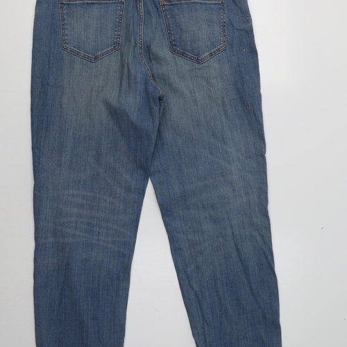 TU Womens Blue  Cotton Tapered Jeans Size 12 L29 in Regular