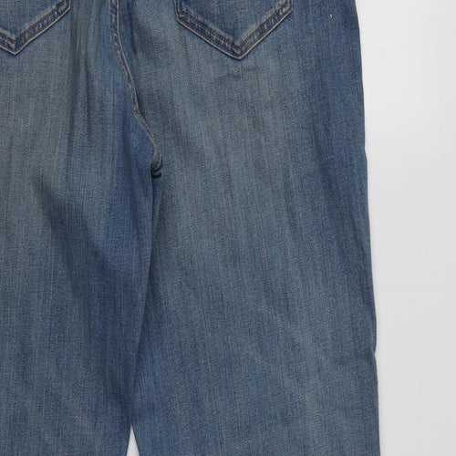 TU Womens Blue  Cotton Tapered Jeans Size 12 L29 in Regular