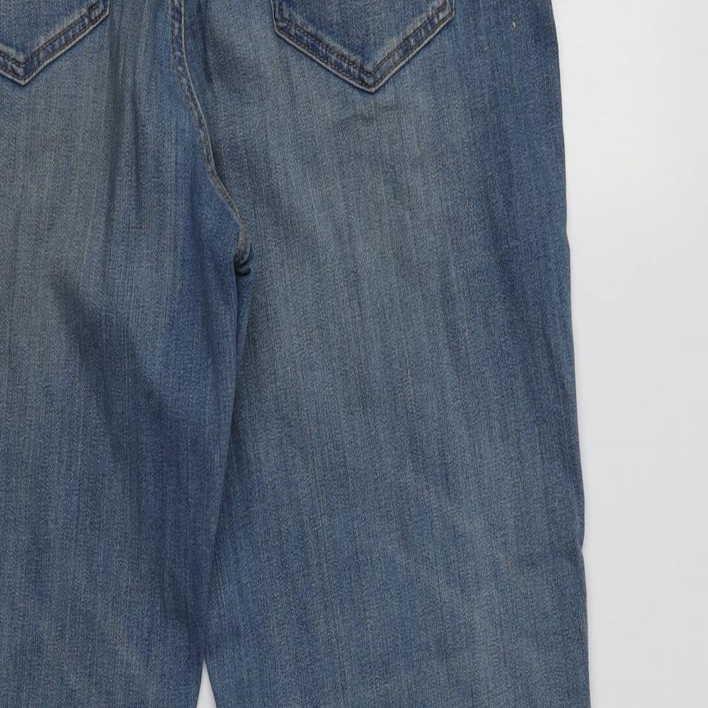 TU Womens Blue  Cotton Tapered Jeans Size 12 L29 in Regular