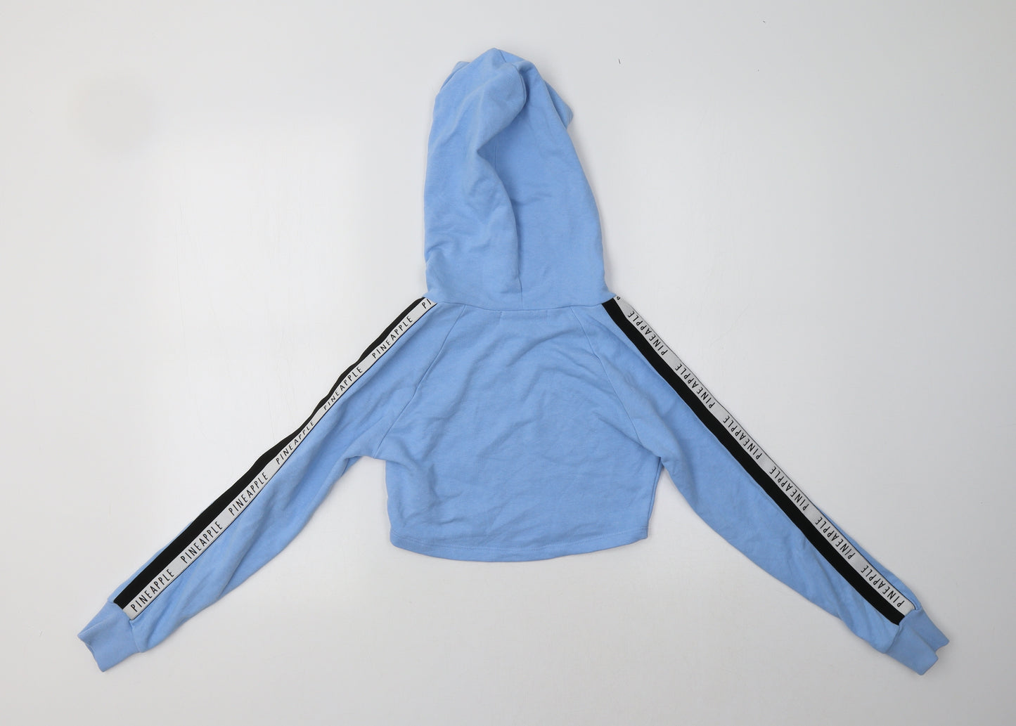 Pineapple Girls Blue  Cotton Pullover Hoodie Size 7-8 Years