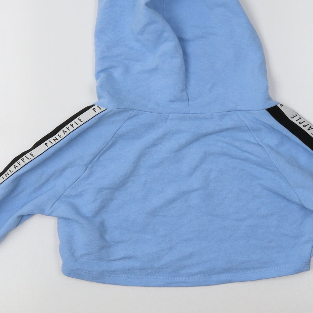 Pineapple Girls Blue  Cotton Pullover Hoodie Size 7-8 Years