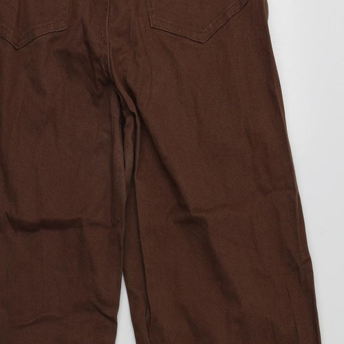 H&M Womens Brown  Cotton Flared Jeans Size 18 L30 in Regular