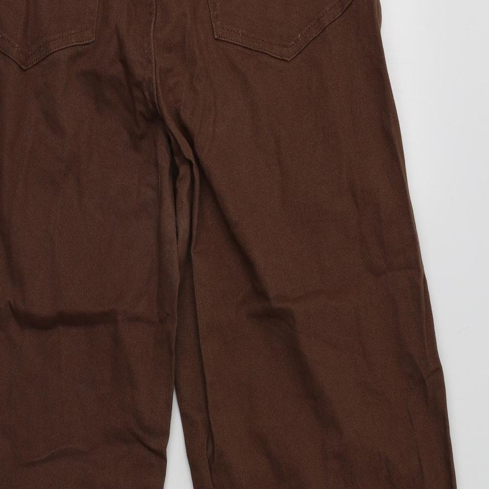 H&M Womens Brown  Cotton Flared Jeans Size 18 L30 in Regular
