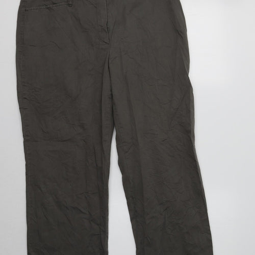 Gerry Weber Womens Grey  Cotton Trousers  Size 18 L30 in Regular