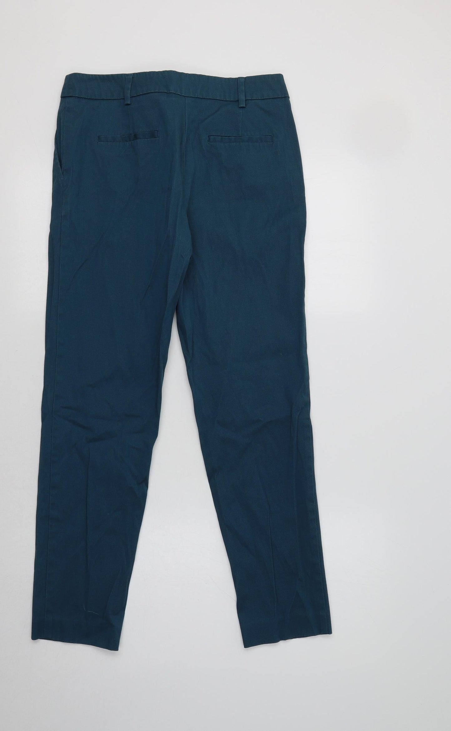 NEXT Womens Blue  Cotton Chino Trousers Size 8 L28 in Regular