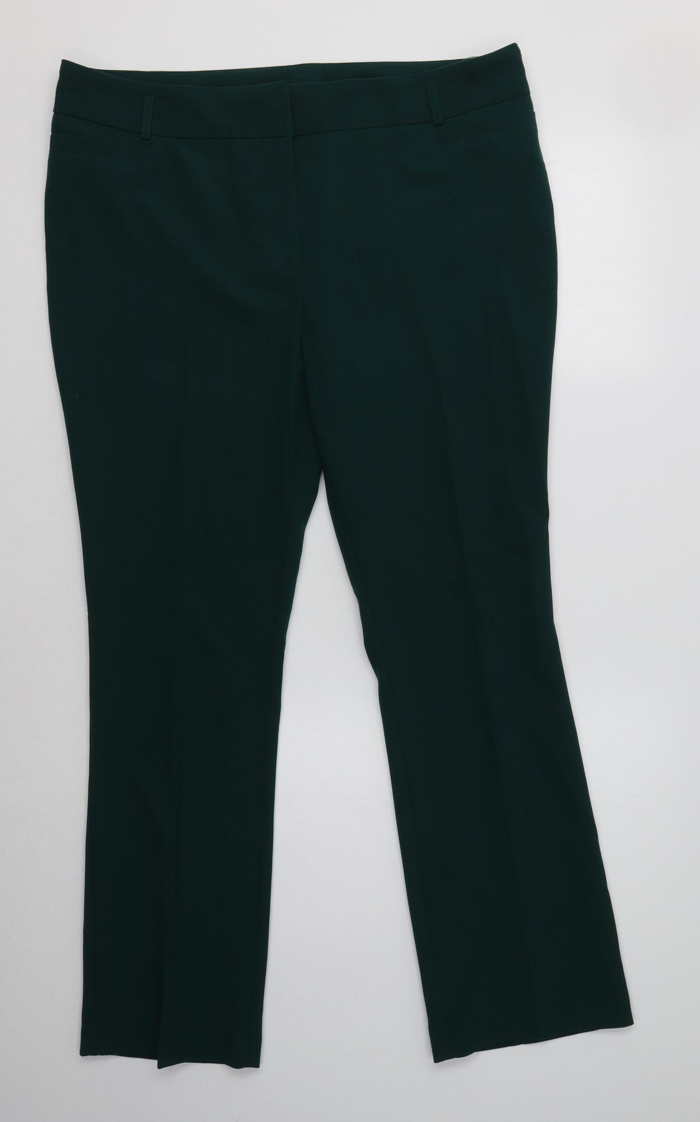 Papaya Womens Green  Polyester Dress Pants Trousers Size 16 L30 in Regular