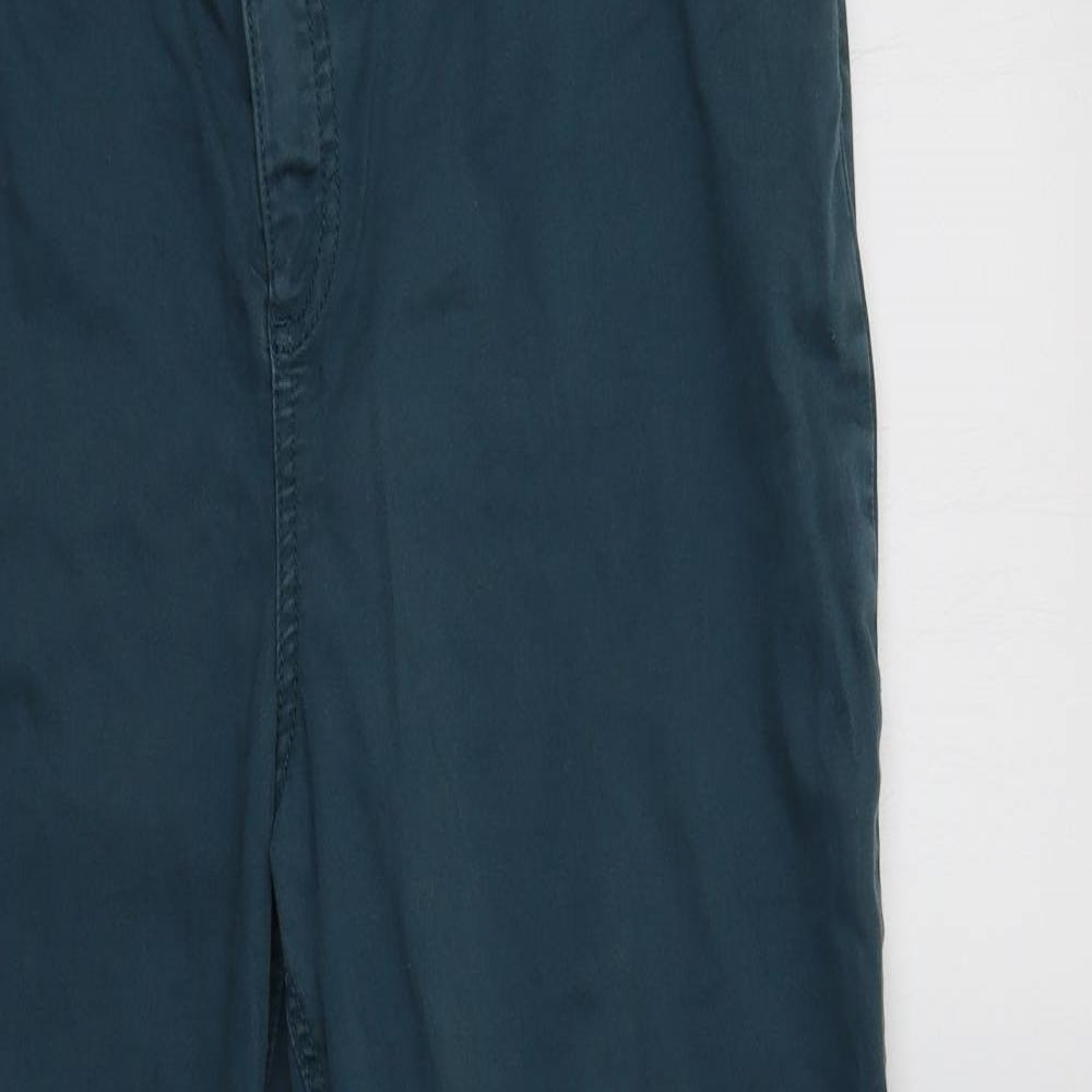M&S Womens Green  Cotton Jegging Jeans Size 16 L30 in Regular