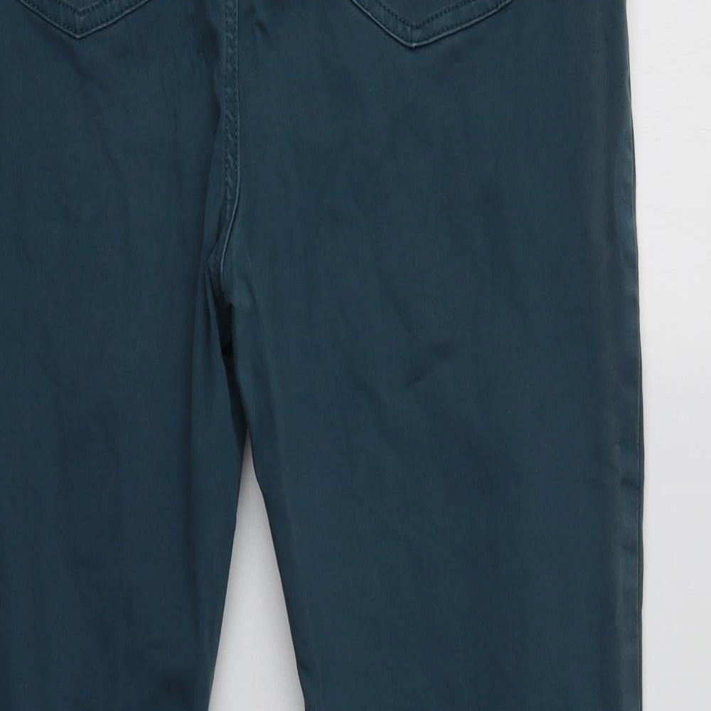 M&S Womens Green  Cotton Jegging Jeans Size 16 L30 in Regular