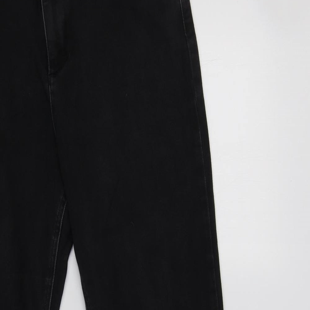 Per Una Womens Black  Cotton Bootcut Jeans Size 14 L32 in Regular