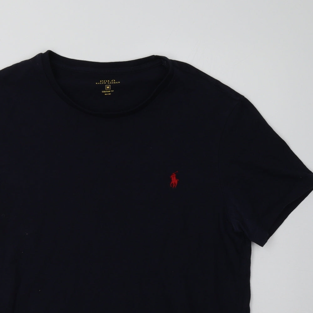 Polo Ralph Lauren Mens Blue  Cotton  T-Shirt Size M Crew Neck