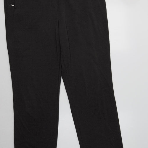 M&S Womens Grey  Polyester Dress Pants Trousers Size 16 L32 in Regular