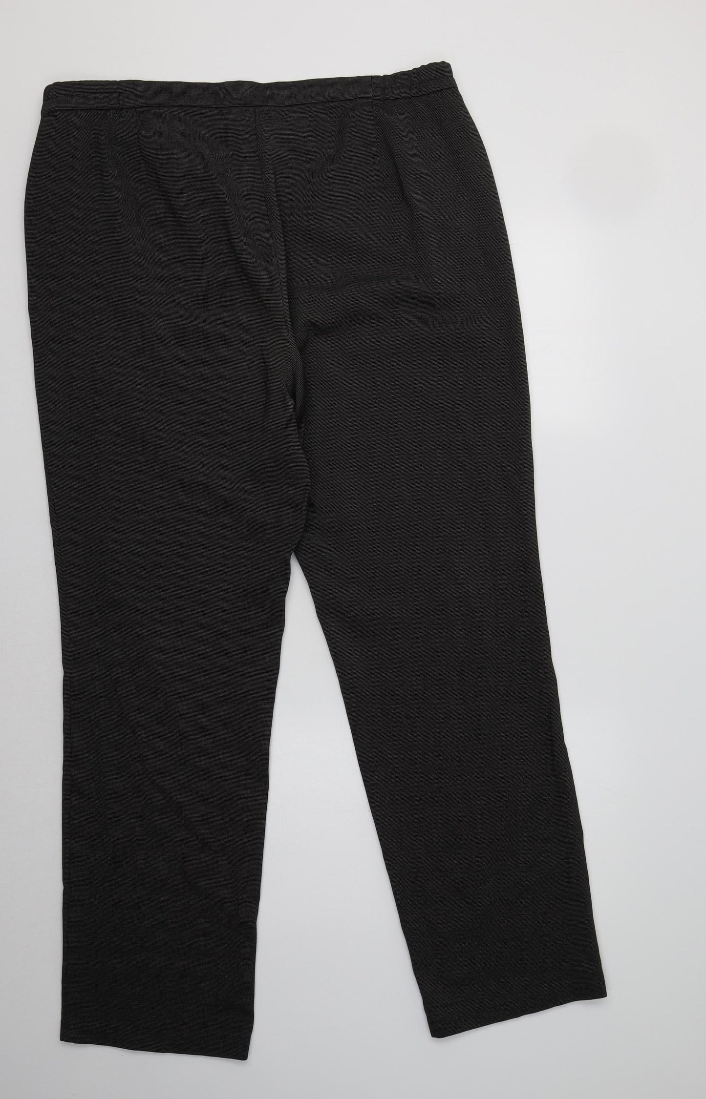 M&S Womens Grey  Polyester Dress Pants Trousers Size 16 L32 in Regular